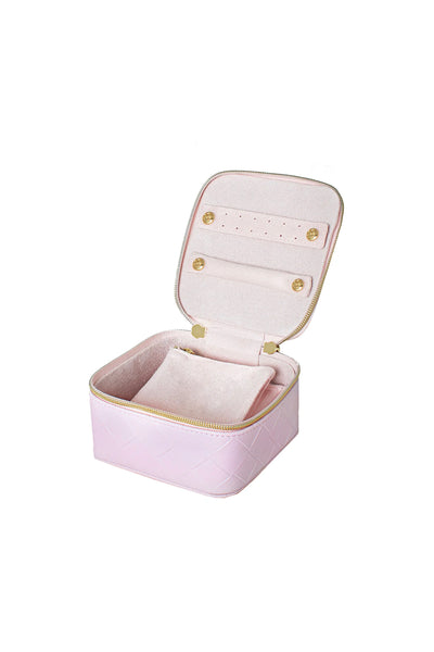 Woven Jewellery Cube Peony Pink