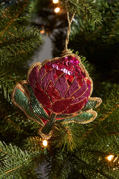 Waratah Sequin Tree Decoration