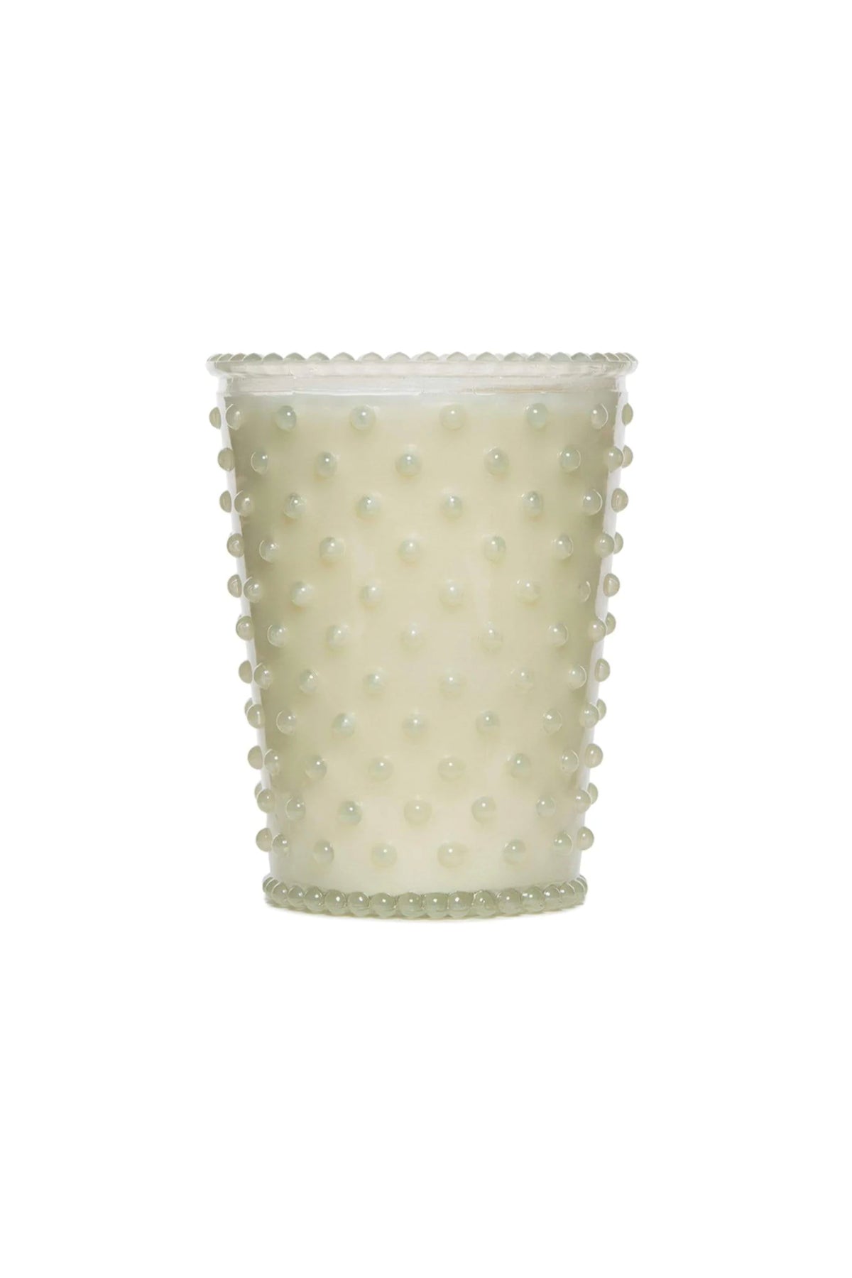 White Flower Hobnail Candle