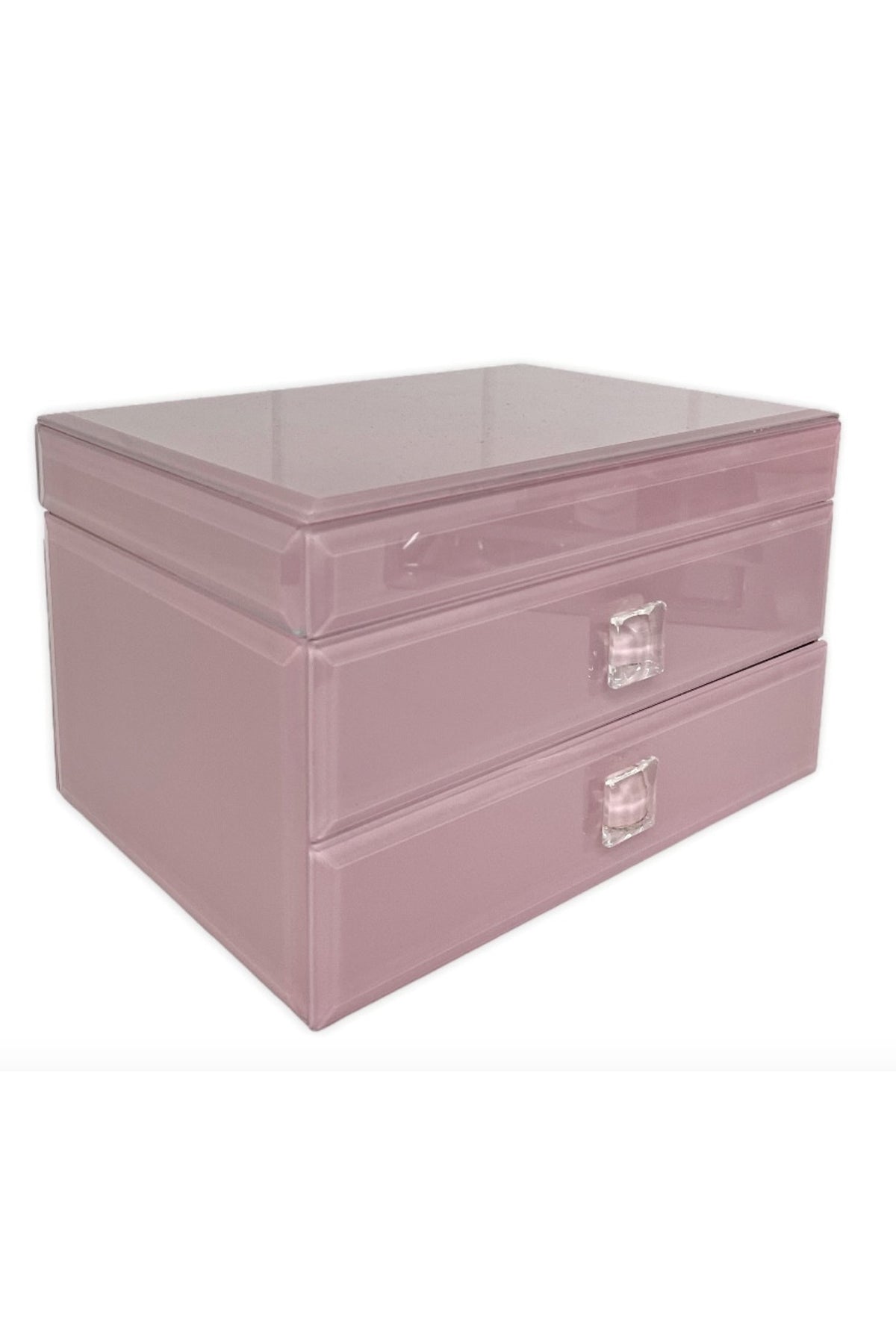 jewellery box with drawers pink