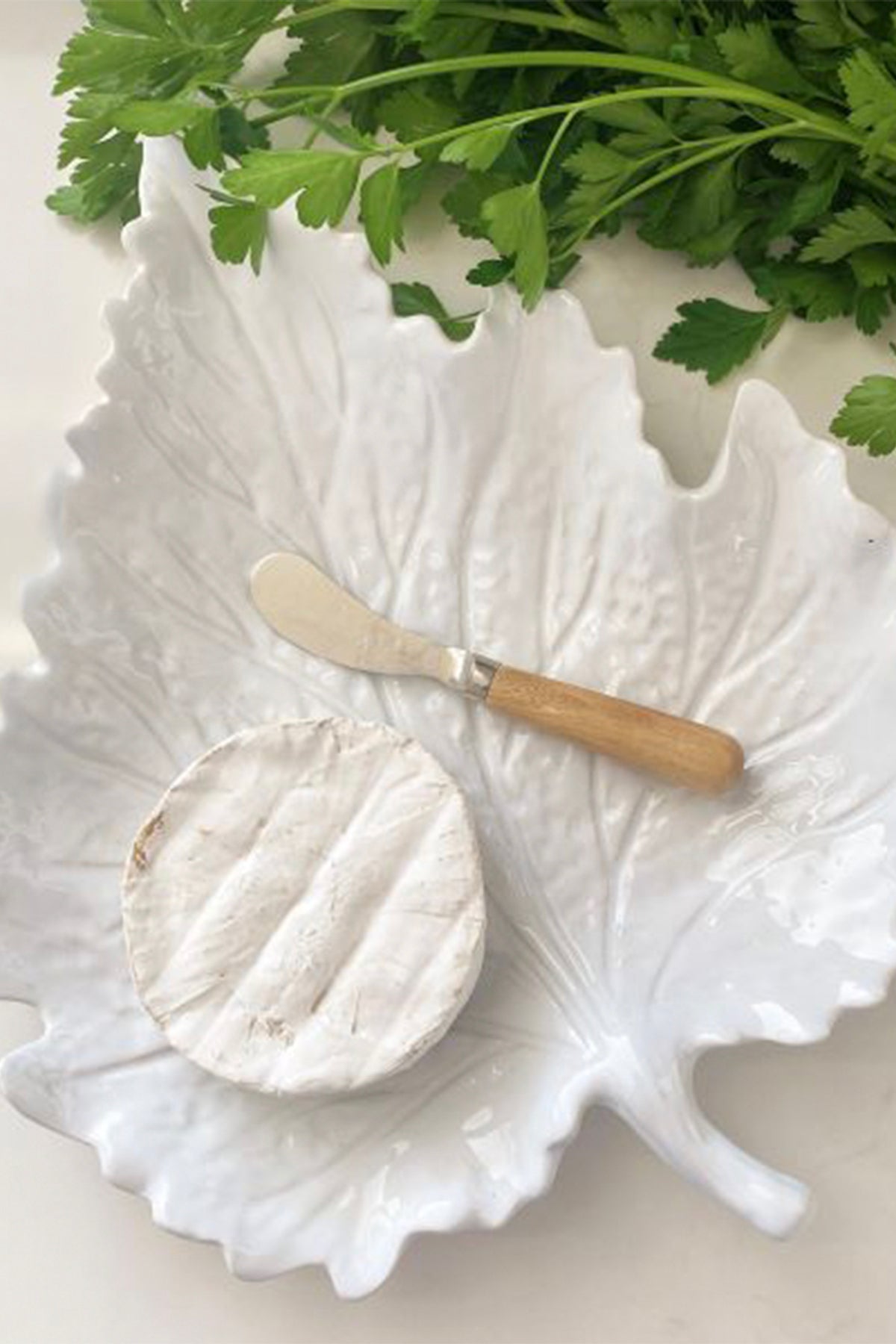 Mode Leaf Plate White