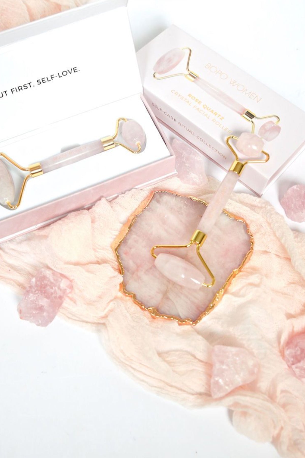Rose Quartz Facial Roller