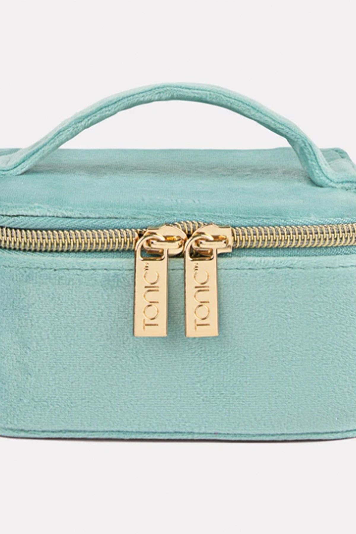 Luxe Velvet Jewellery Cube Seafoam